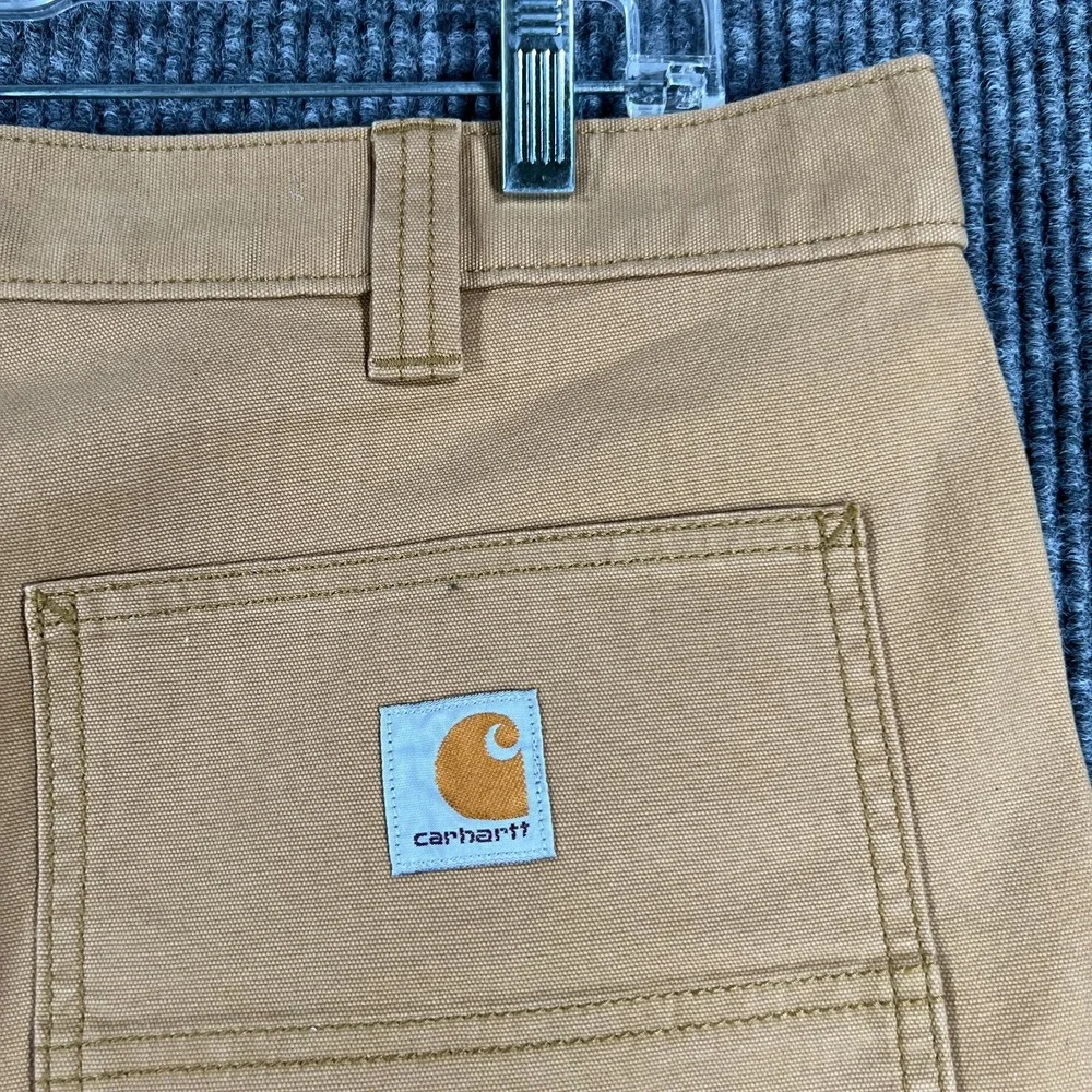 Carhartt Rugged Flex Relaxed Fit Canvas Work Shorts Mens 36 Brown Casual New